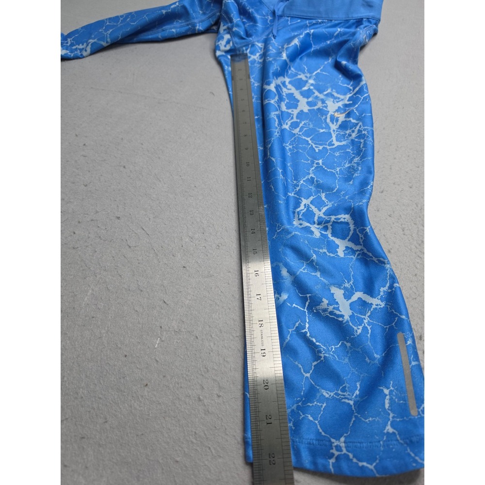 Nike Dri-Fit Just Do It Leggings Women's Small Blue Marble Print Yoga Workout - Picture 4 of 7